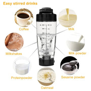 350ML Electric Protein Shaker Blender - Automatic Vortex Mixing Bottle - Brewing Movement - Eco Leakproof Fitness Cup