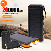 Xiaomi 20,000 mAh Solar Power Bank - Large Capacity Portable Charger - Compatible with IOS Android USB-A and USB-C Fast Charging