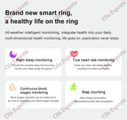 NEW Smart Ring Military Grade Titanium Steel - Smart Rings for Women Men - Health Monitoring - IP68 & 3ATM Waterproof Multi-sport Mode