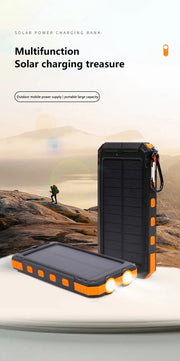 Xiaomi 20,000 mAh Solar Power Bank - Large Capacity Portable Charger - Compatible with IOS Android USB-A and USB-C Fast Charging