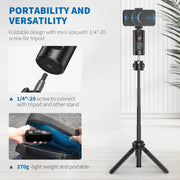 360° Rotation Auto Tracking Phone Holder - Gimbal Foldable AI Smart Shooting Selfie Stick for Live Vlog Streaming Video