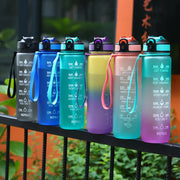 1 L Water Bottle - Motivational Sports Water Bottle - Outdoor, Travel, Gym, Fitness Jugs