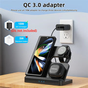 100W 3 in 1 Wireless Charger Stand For Samsung Fold 4 3 S22 Ultra Galaxy Watch 5 4 3 Active 2/1 Buds Fast Charging Dock Station