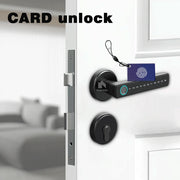 WINFREE Smart Lock Fingerprint Keyless Entry - Tuya Bluetooth - Voice Control Alexa Google Assistant - Home Office Apartment Door Lock