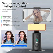 360° Rotation Auto Tracking Phone Holder - Gimbal Foldable AI Smart Shooting Selfie Stick for Live Vlog Streaming Video