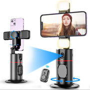 360° Rotation Auto Tracking Phone Holder - Gimbal Foldable AI Smart Shooting Selfie Stick for Live Vlog Streaming Video