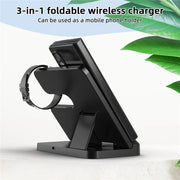 100W 3 in 1 Wireless Charger Stand For Samsung Fold 4 3 S22 Ultra Galaxy Watch 5 4 3 Active 2/1 Buds Fast Charging Dock Station