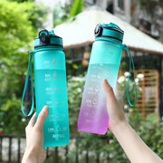 1 L Water Bottle - Motivational Sports Water Bottle - Outdoor, Travel, Gym, Fitness Jugs