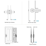 WINFREE Smart Lock Fingerprint Keyless Entry - Tuya Bluetooth - Voice Control Alexa Google Assistant - Home Office Apartment Door Lock