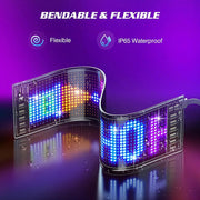 LED Matrix Pixel Panel - USB 5V Flexible Addressable RGB Pattern - Scrolling Text Animation Display Car Display - Bluetooth APP