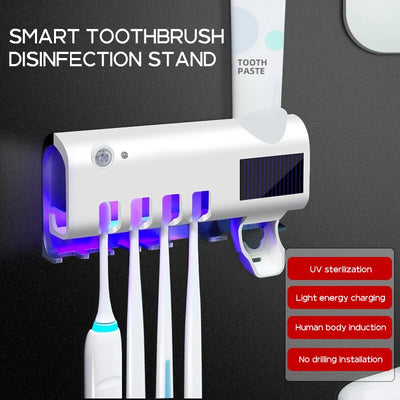 RYRA Automatic Toothbrush Sterilizer - UV Toothbrush Holder - Toothpaste Squeezer - Smart Toothpaste Dispenser Bathroom Accessories